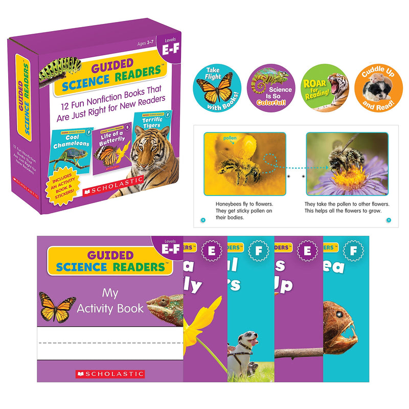 Scholastic Guided Science Readers, Levels E-F, Parent Pack, Set of 12 Books (SC-809118)