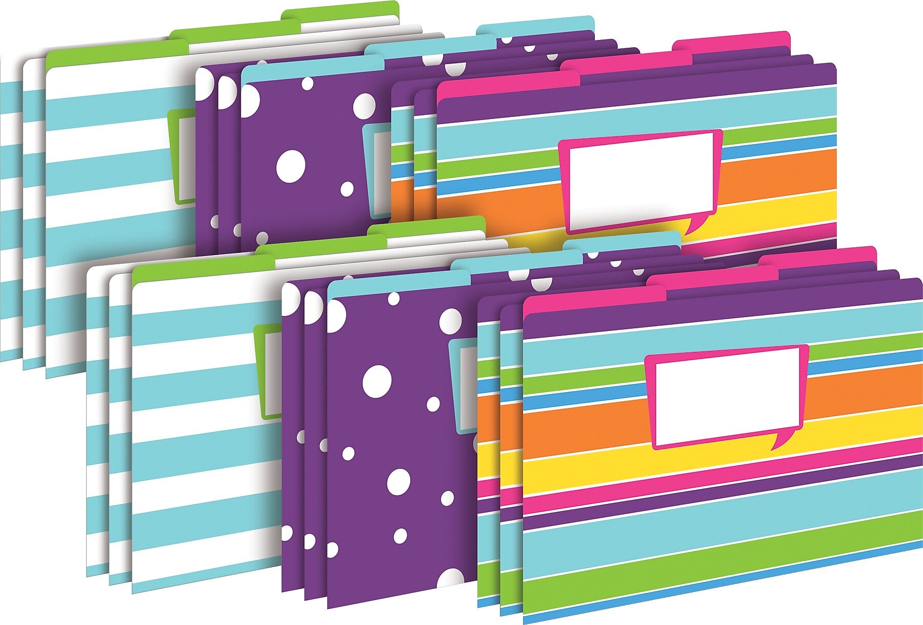 Barker Creek Happy File Folder, 1/3-Cut Tab, Legal Size, Multicolor, 18/Set (BC3907)