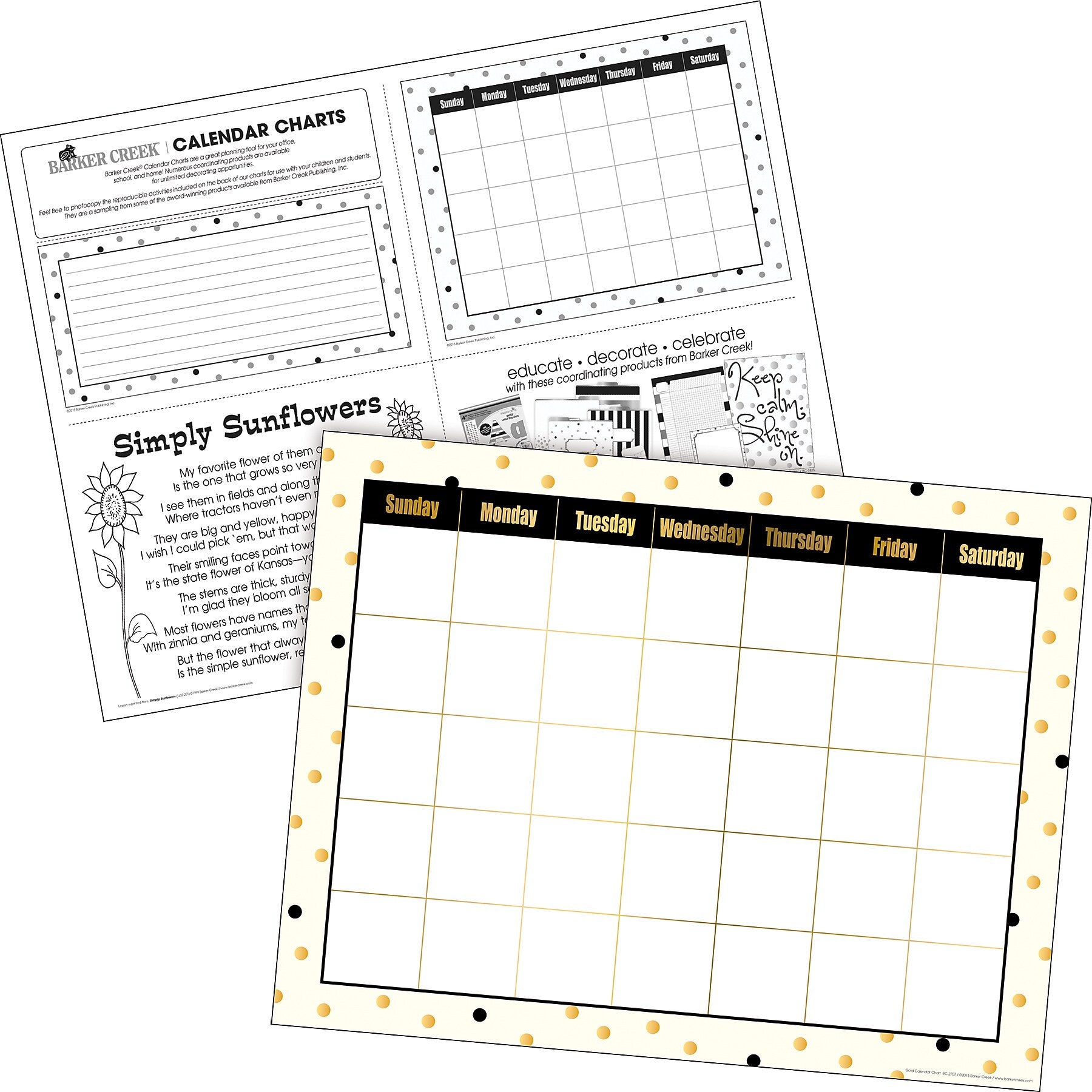 Barker Creek Gold File Folder Office Set, Assorted, 109/Set (BC6000)