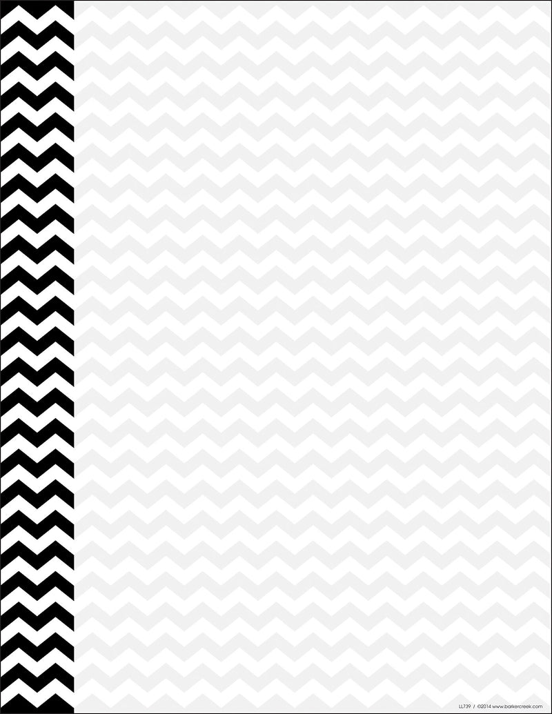 Barker Creek Nautical Chevron File Folder Office Set, Assorted, 109/Set (BC6004)