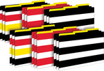 Barker Creek Buffalo Plaid & Wide Stripes File Folder, 1/3-Cut Tab, Legal Size, Multicolor, 18/Set (BC3908)