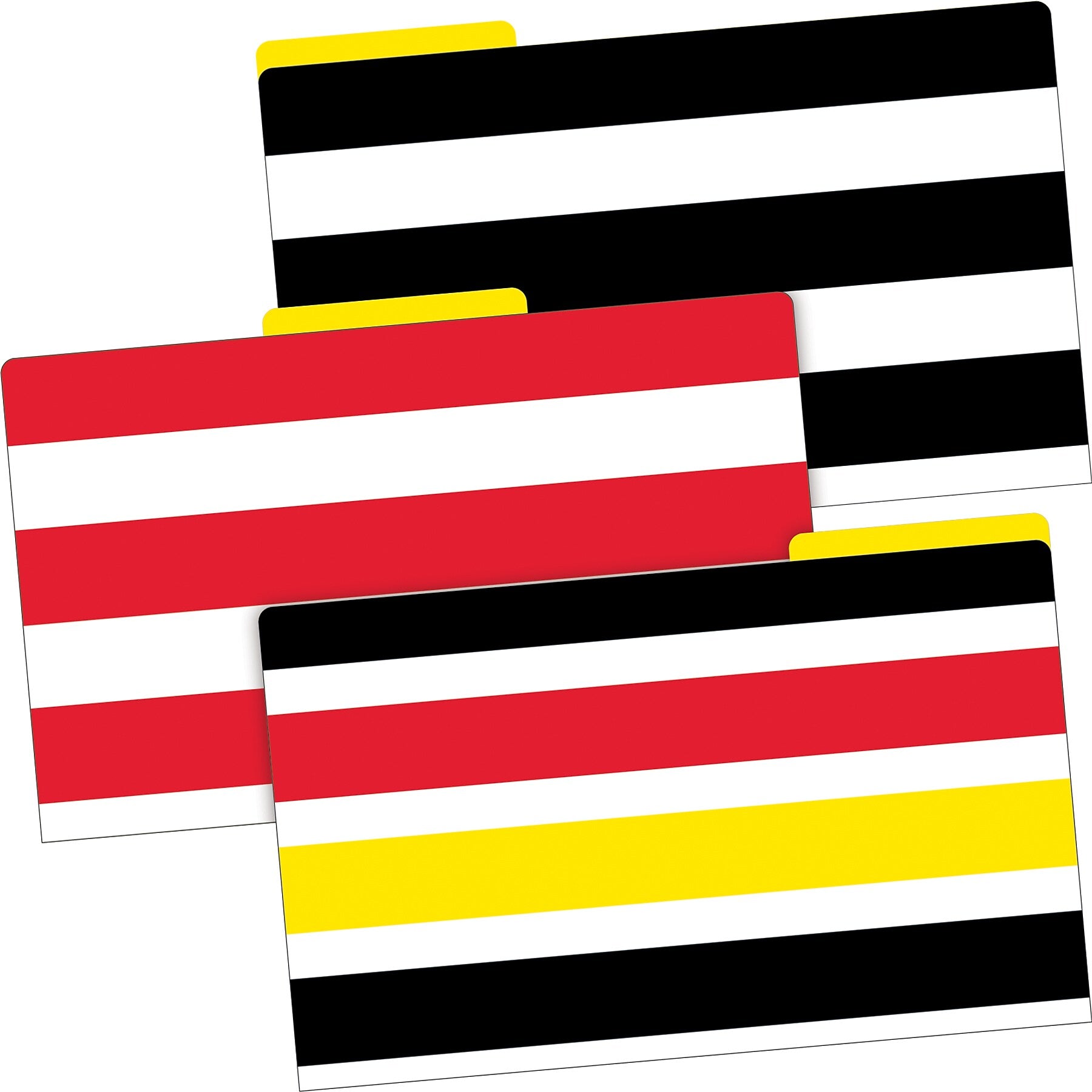 Barker Creek Buffalo Plaid & Wide Stripes File Folder, 1/3-Cut Tab, Legal Size, Multicolor, 18/Set (BC3908)