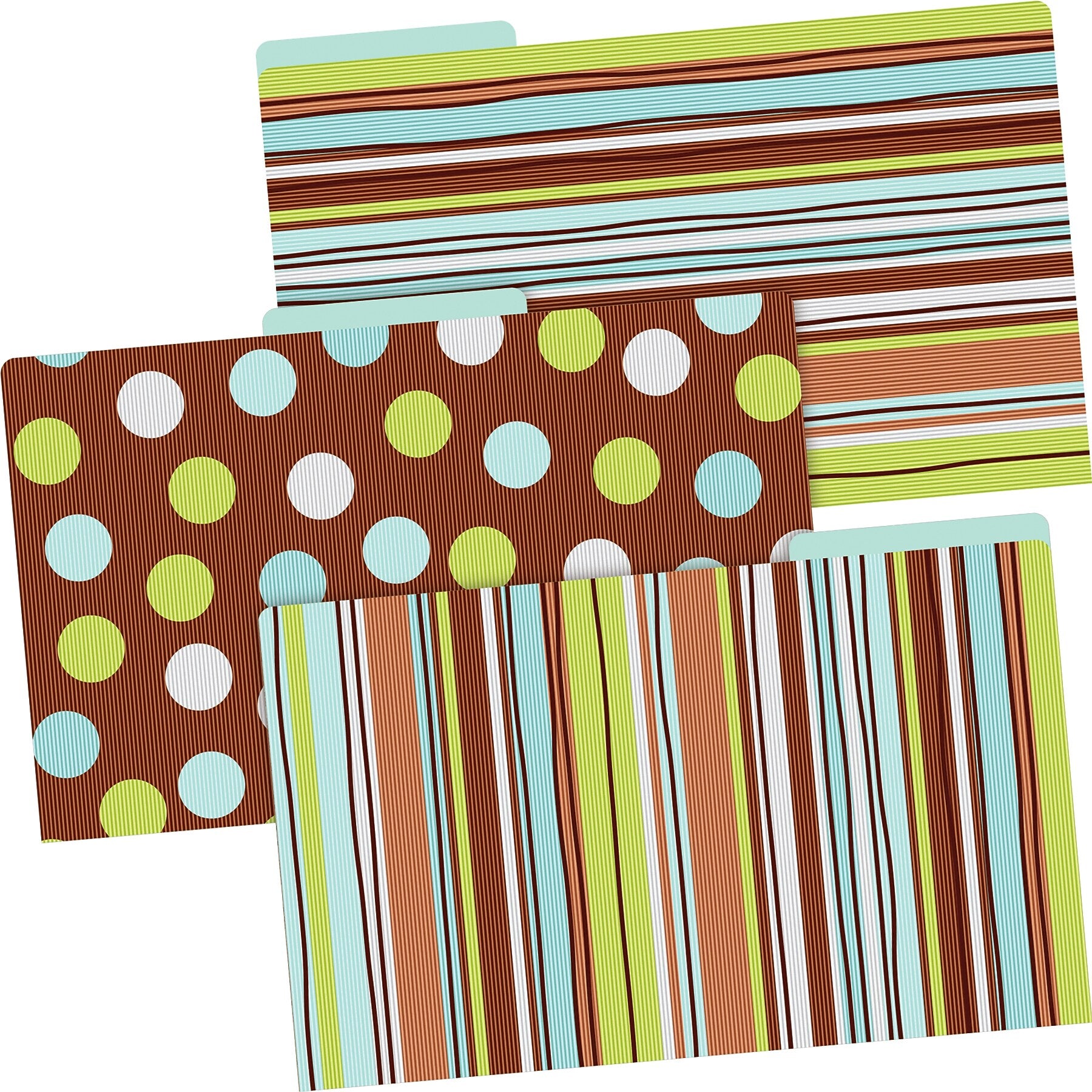 Barker Creek Ribbon by the Yard File Folder, 1/3-Cut Tab, Legal Size, Multicolor, 18/Set (BC3910)
