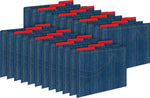 Barker Creek Denim File Folder, 1/3-Cut Tab, Letter Size, Multicolor, 24/Set (BC3942)