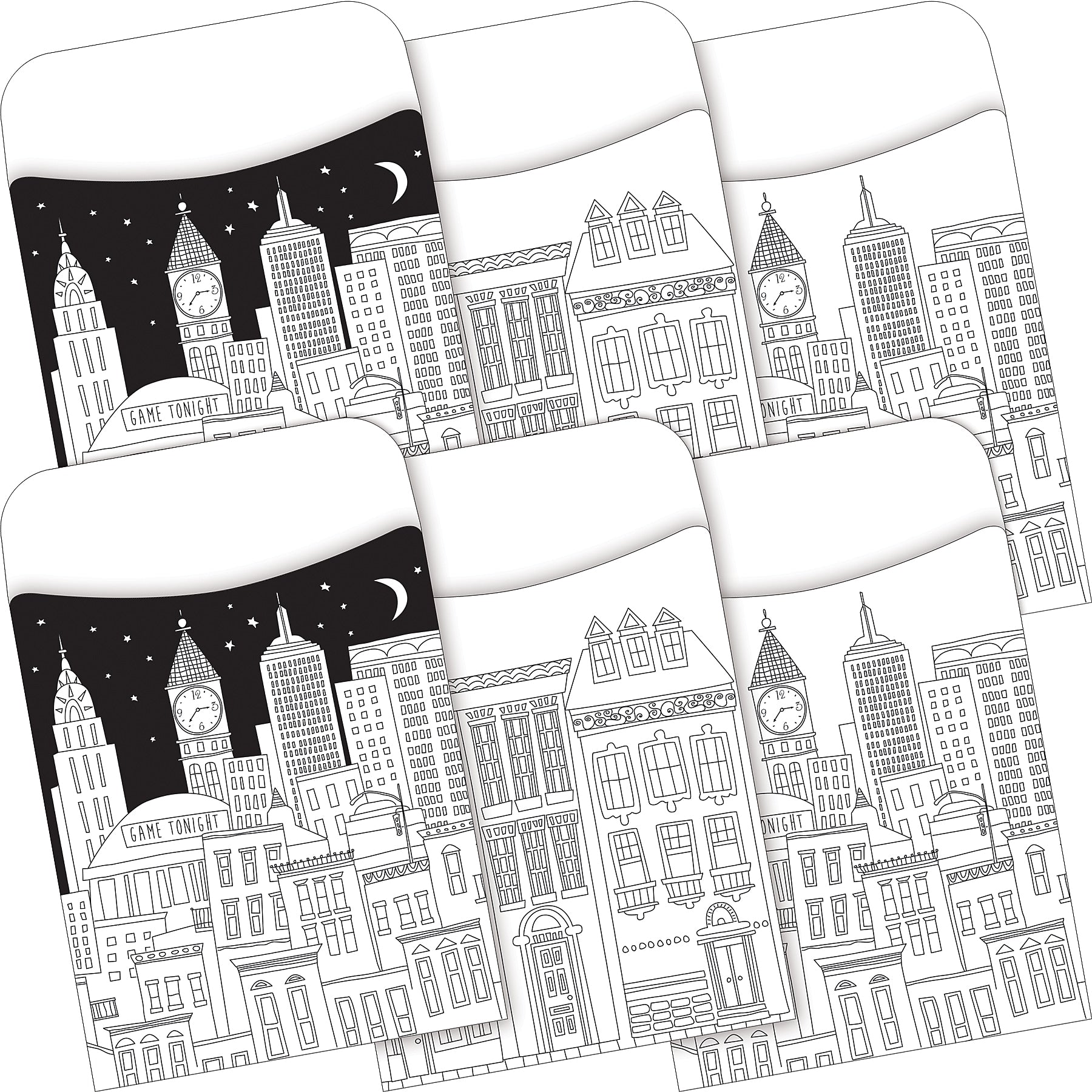 Barker Creek Color Me Library Pockets, 5.125" x 3.5", 60/Set (BC3847)