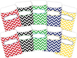 Barker Creek Chevron Peel & Stick Library Pockets, 5.125" x 3.5", 60/Set (BC3837)