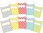 Barker Creek Chevron Peel & Stick Library Pockets, 5.125" x 3.5", 60/Set (BC3836)