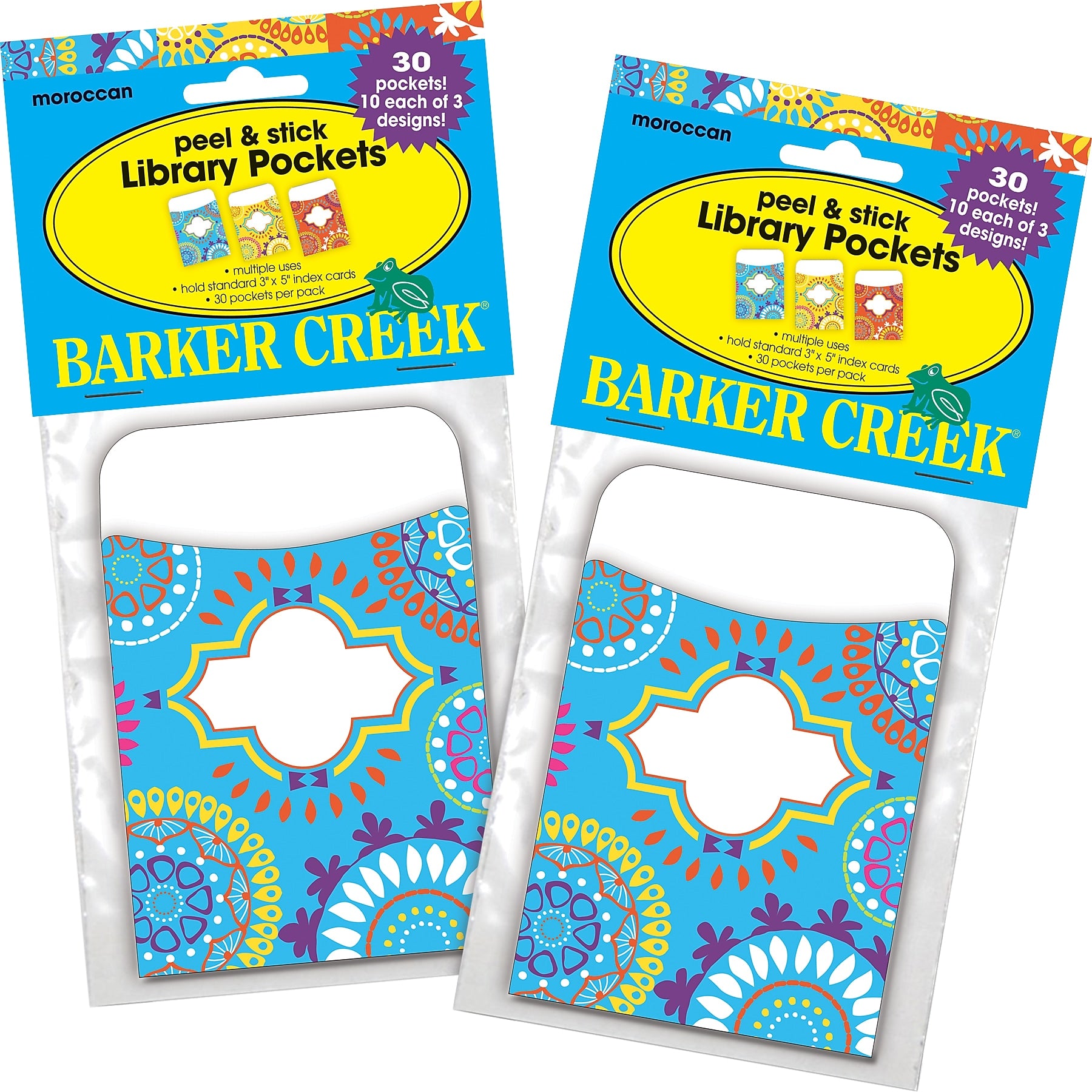 Barker Creek Moroccan Library Library Pockets, 5.125" x 3.5", 60/Set (BC3841)