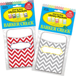 Barker Creek Chevron Peel & Stick Library Pockets, 5.125" x 3.5", 60/Set (BC3852)
