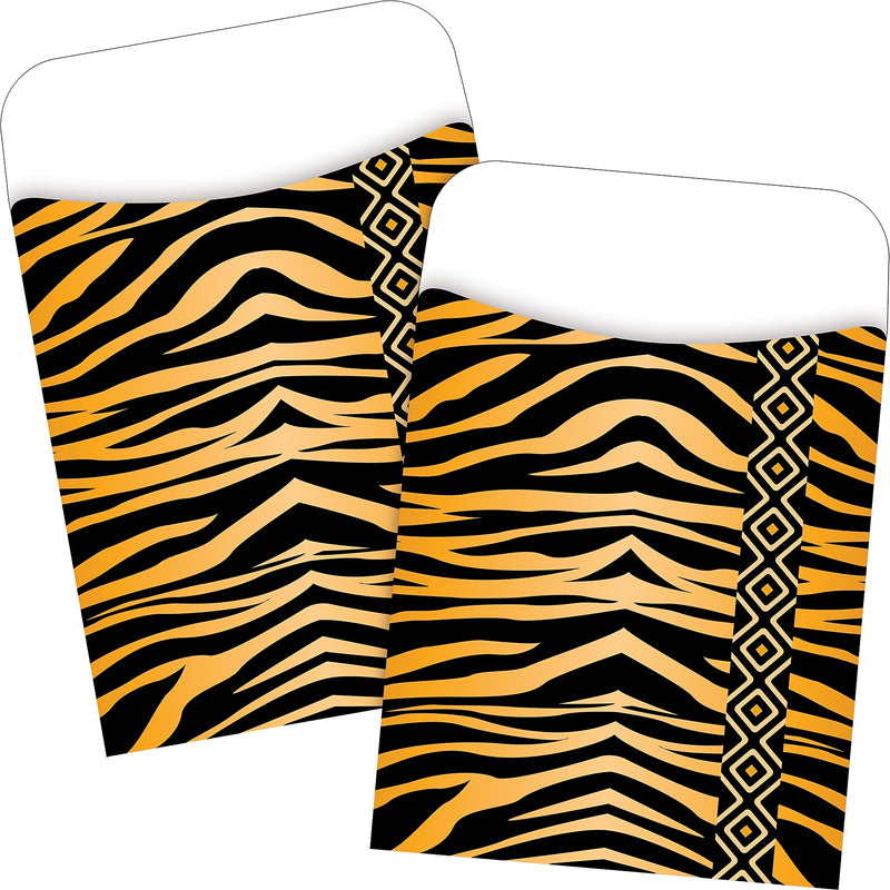 Barker Creek Tiger Library Library Pockets, 5.125" x 3.5", 60/Set (BC3826)
