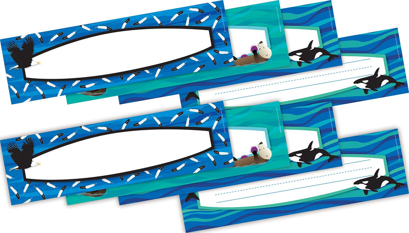 Barker Creek Sea & Sky School Name Plates, 12" x 3.5", 72/Set (BC3897)