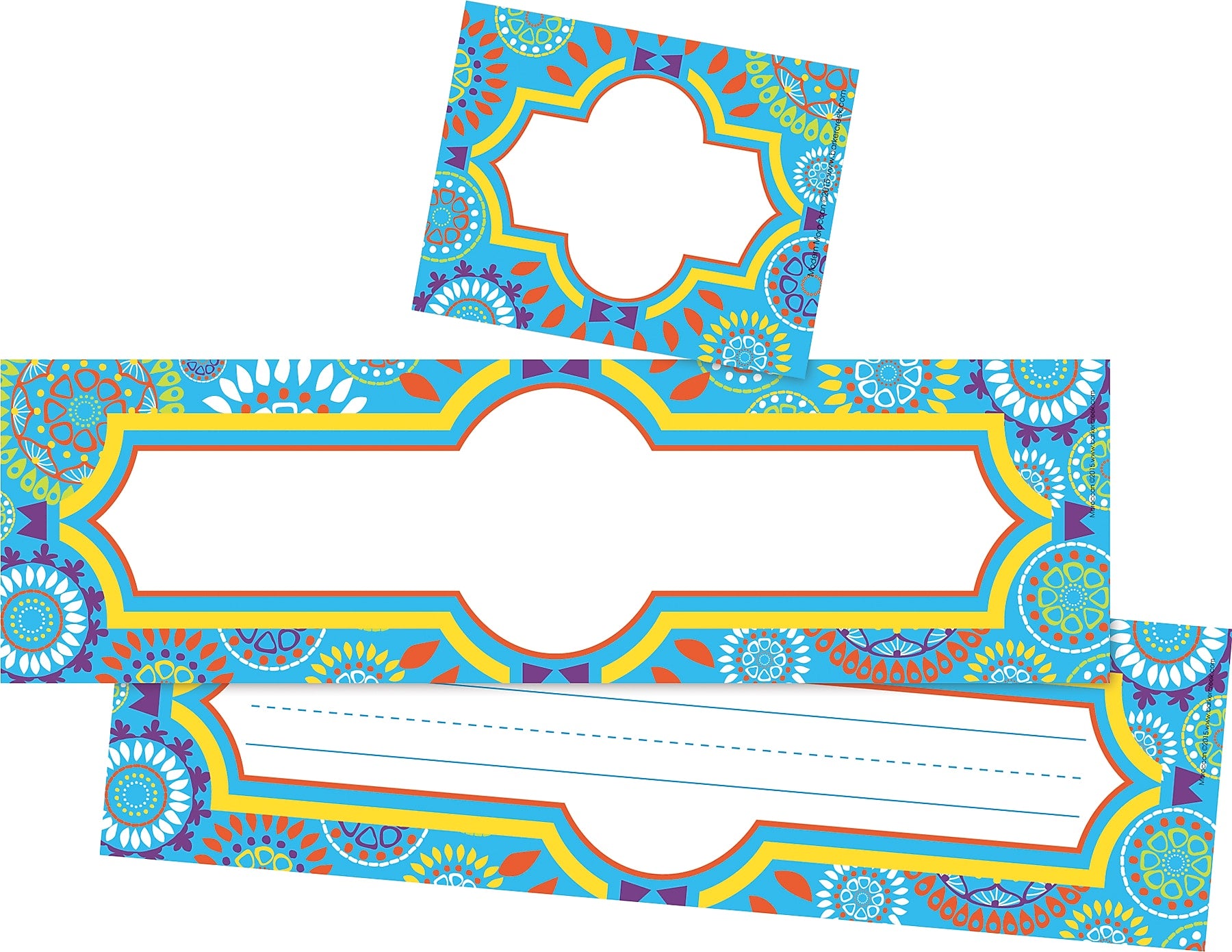 Barker Creek Self-adhesive Moroccan School Name Tags, 12" x 3.5", 81/Set (BC3986)
