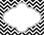 Barker Creek Self-adhesive Black Chevron School Name Tags, 12" x 3.5", 81/Set (BC3984)