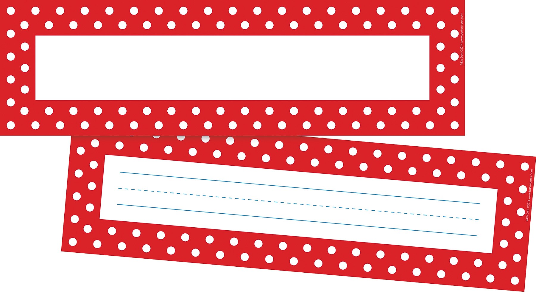 Barker Creek Dots School Name Plates, 12" x 3.5", 72/Set (BC1450)