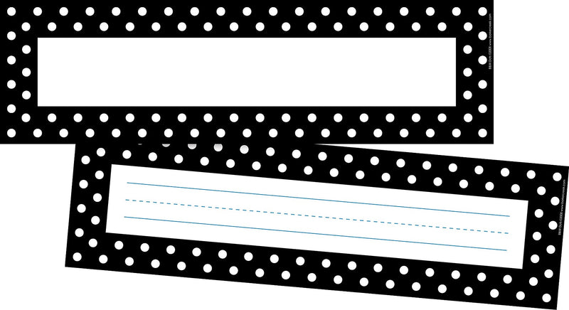 Barker Creek Dots School Name Plates, 12" x 3.5", 72/Set (BC1450)