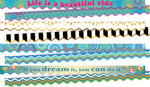 Barker Creek Double-Sided Scalloped Border Set, 36" x 2.25", Trending Designs, 4 designs, 52/Set (BC912)