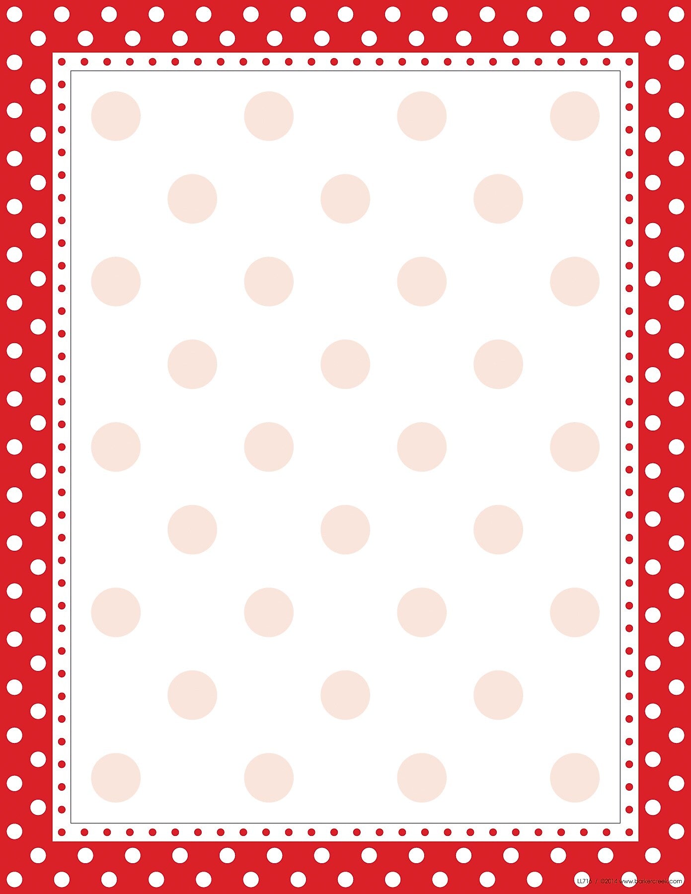 Barker Creek Dots Computer Paper, 8.5" x 11", 60 lbs., Assorted Colors, 100 Sheets/Pack (BC3556)