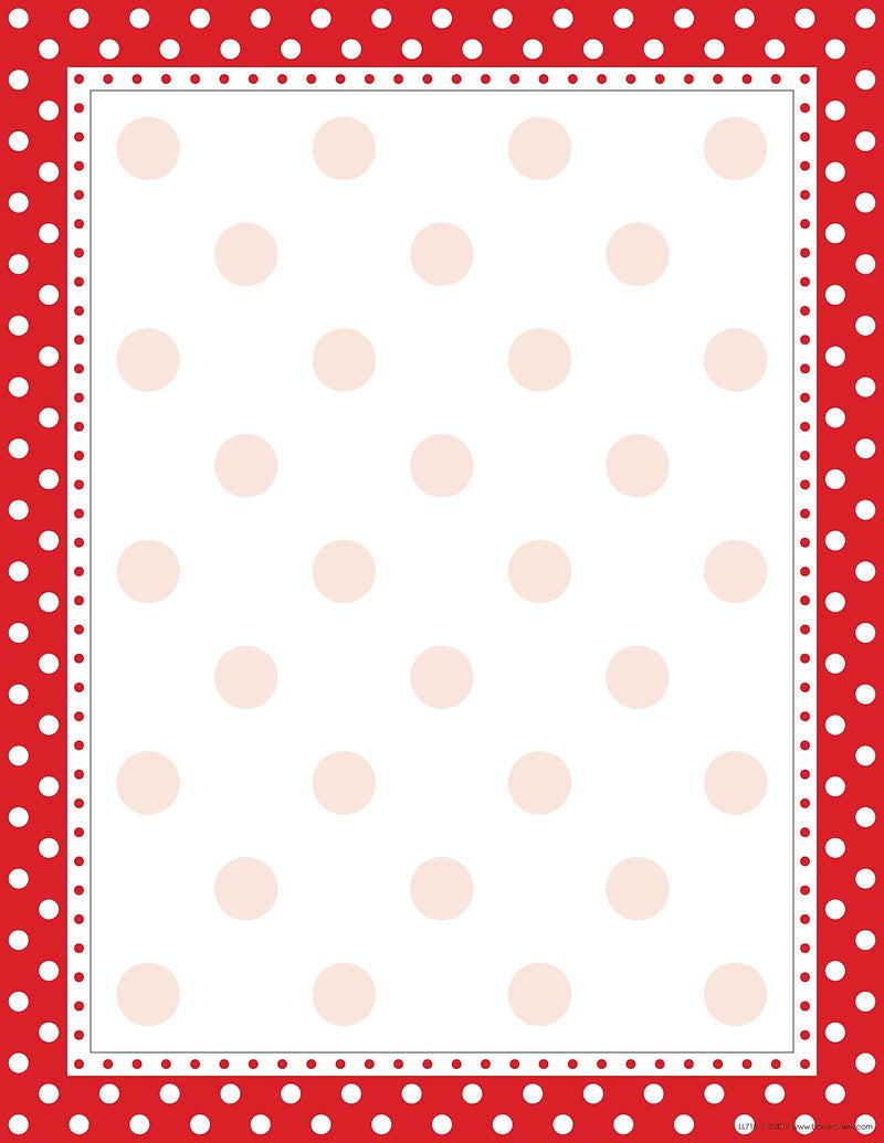 Barker Creek Dots Computer Paper, 8.5" x 11", 60 lbs., Assorted Colors, 100 Sheets/Pack (BC3556)
