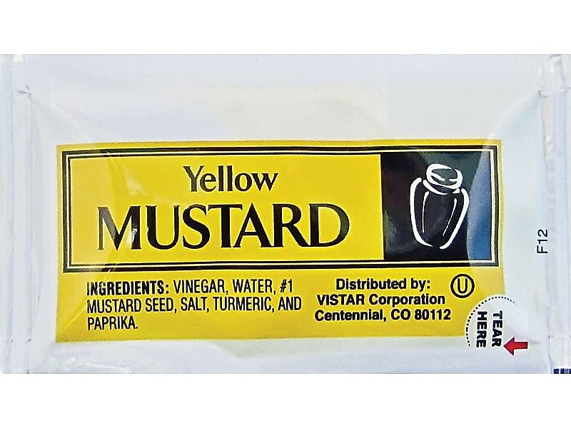 Vistar Mustard, 0.16 Oz., 200/Carton (PPIVENL065)