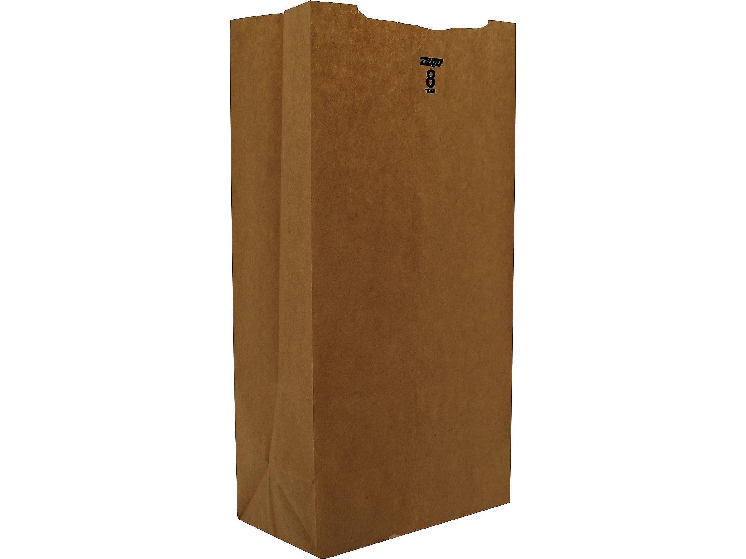 Duro 12.44"H x 6.13"W x 4.17"D Kraft Paper Food Bags, Brown, 500/Carton (BAGGK8500)