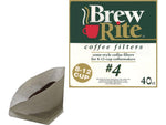 Brew Rite 12-Cup Paper Coffee Filter, Cone Shape, 40/Pack (ROC46041)