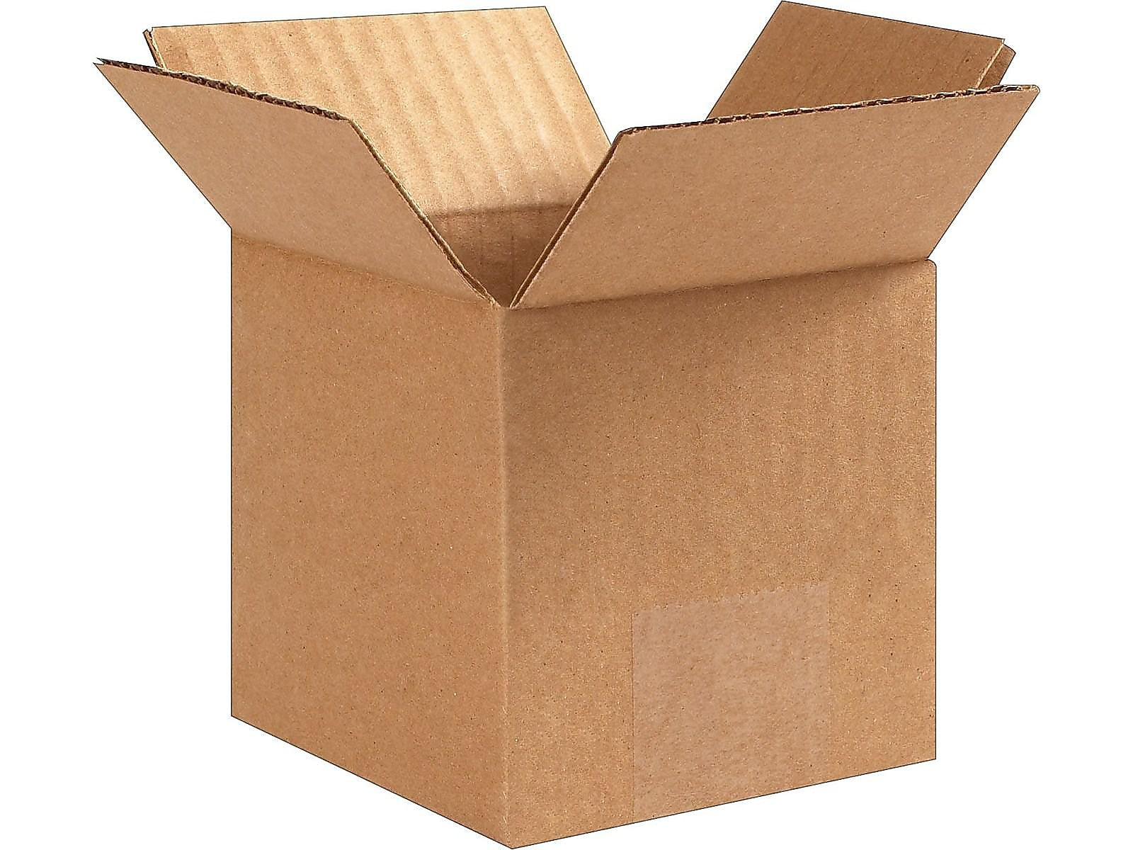 4" x 4" x 4" Standard Shipping Boxes, 32 ECT, Kraft, 25/Bundle (40404)