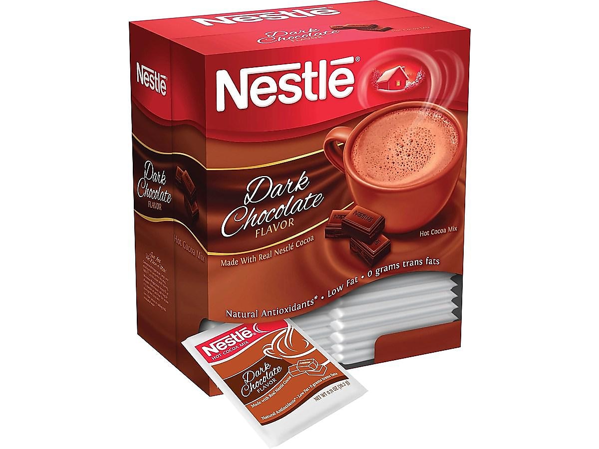 Nestle Dark Chocolate Hot Cocoa, 0.71 oz., 50/Box (NES70060)