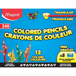 Maped Color'Peps Triangular Colored Pencils School, Pack of 240 (MAP832070ZV)
