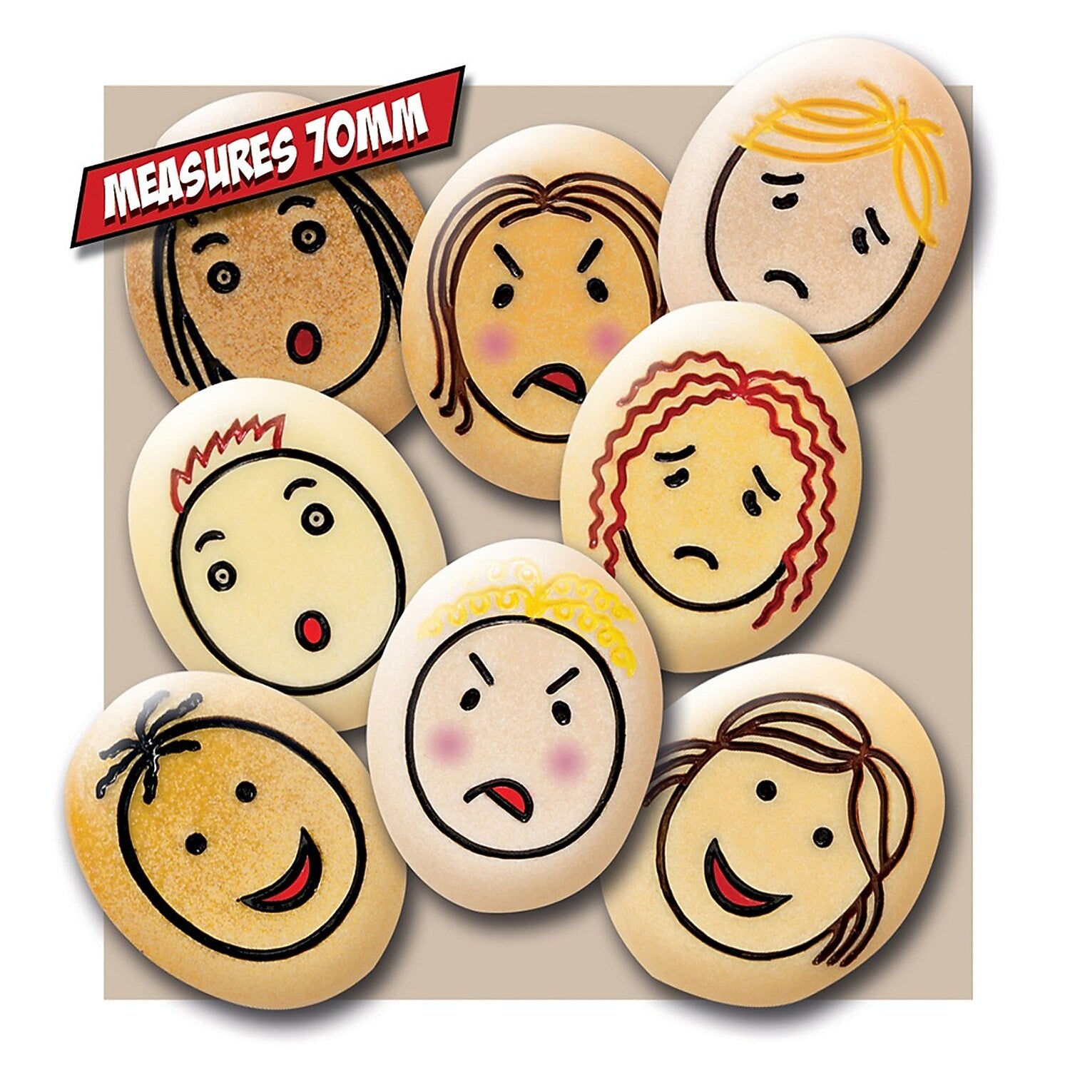 Yellow Door Jumbo Emotion Stone, Pack of 8 (YUS1071)