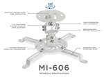 Mount-It! Projector Ceiling Mount Height Adjustable Universal Stand, Short (MI-606S)