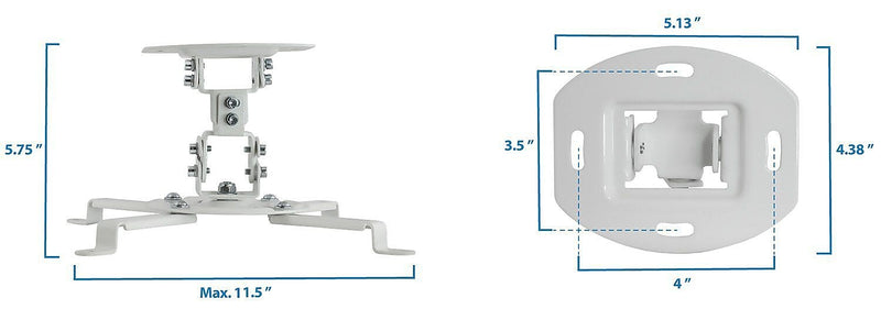 Mount-It! Projector Ceiling Mount Height Adjustable Universal Stand, Short (MI-606S)