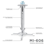 Mount-It! Ceiling Projector Mount Height Adjustable Universal Stand