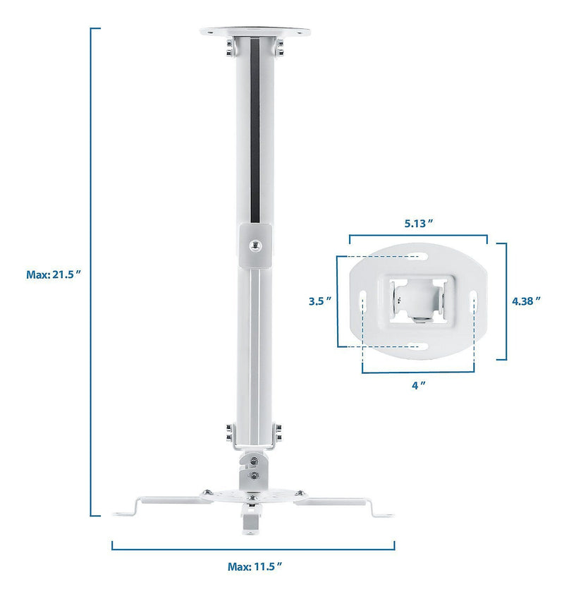 Mount-It! Ceiling Projector Mount Height Adjustable Universal Stand