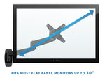 Mount-It! Modular Mount Adjustable Monitor Stand, Up to 27" Monitor, Black (MI-33114-BLK)