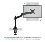 Mount-It! Modular Desk Mount Adjustable Monitor Mount, Up to 30" Monitors, Black (MI-35111B)
