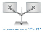 Mount-It! Modular Adjustable Monitor Mount, Up to 27" Monitors, Gray/Silver (MI-45111B)