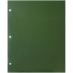 JAM Paper Laminated Glossy 3 Hole Punched 2-Pocket Folders, Green, 100/Box (385GHPgrb)