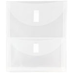 Jam Paper Plastic File Pocket, Letter Size, Clear, 12/Pack (2163613478B)