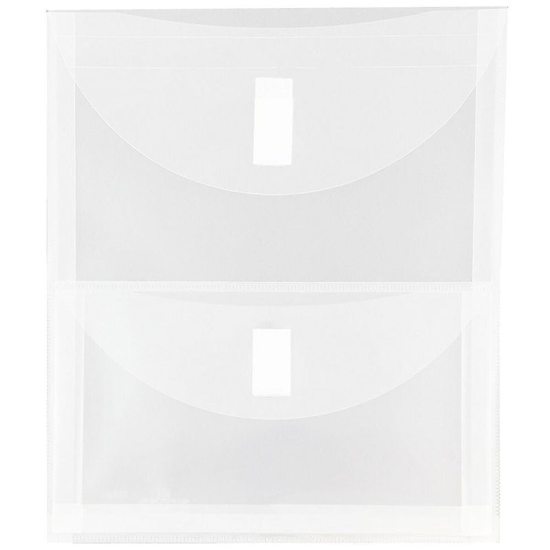 Jam Paper Plastic File Pocket, Letter Size, Clear, 12/Pack (2163613478B)