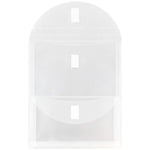 Jam Paper Plastic File Pocket, Letter Size, Clear, 12/Pack (2163613478B)