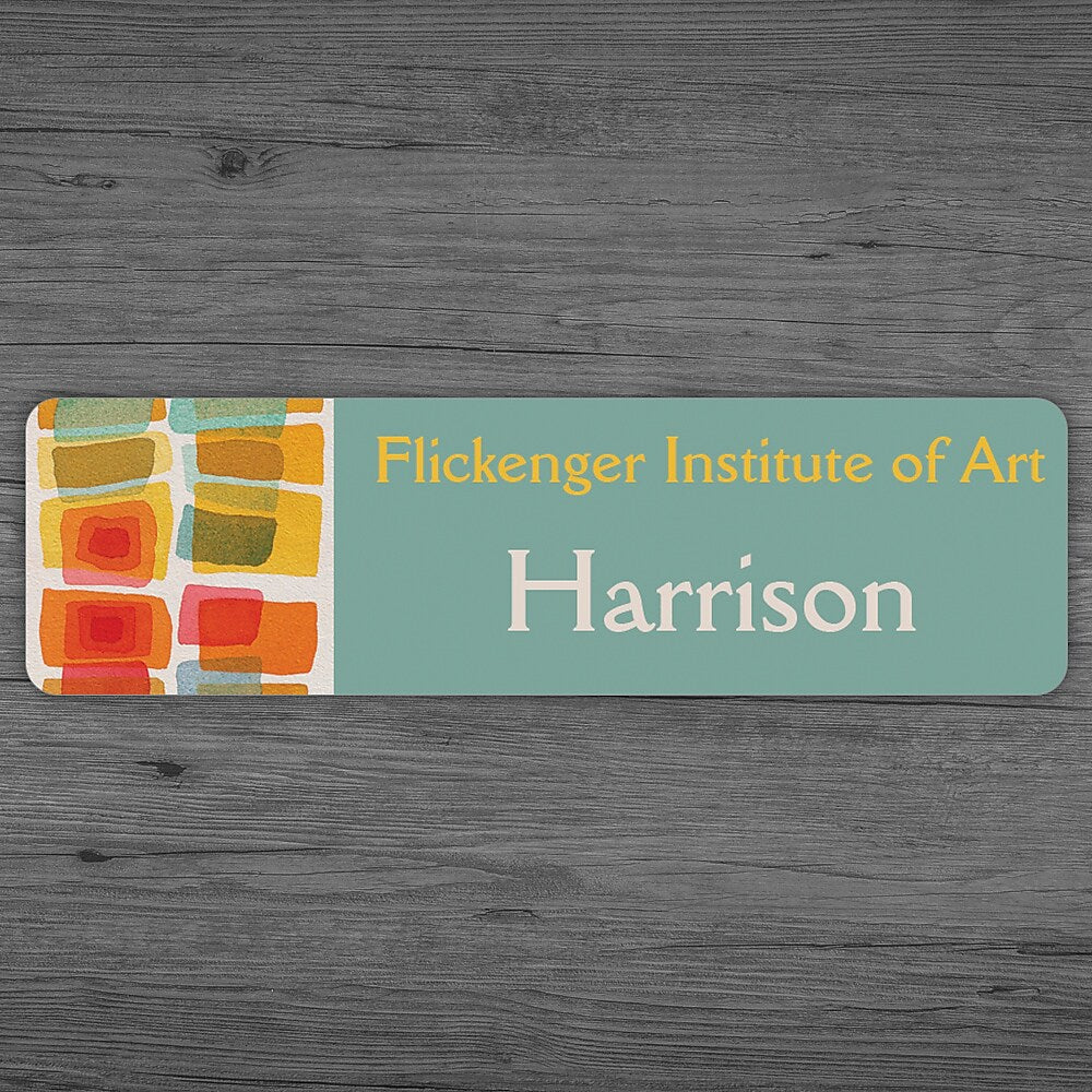 Full Color Matte Name Badge, 1" x 3-1/2", Qty 1