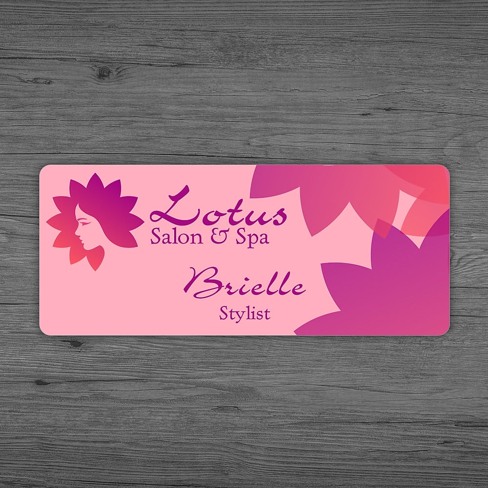 Full Color Matte Name Badge, 1-1/4" x 3", Qty 1