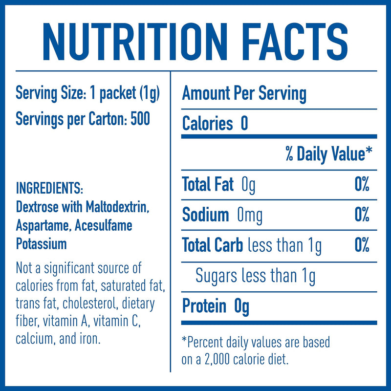 Equal Original Artificial Sweeteners Packet, 500/Box (NUT20015448)