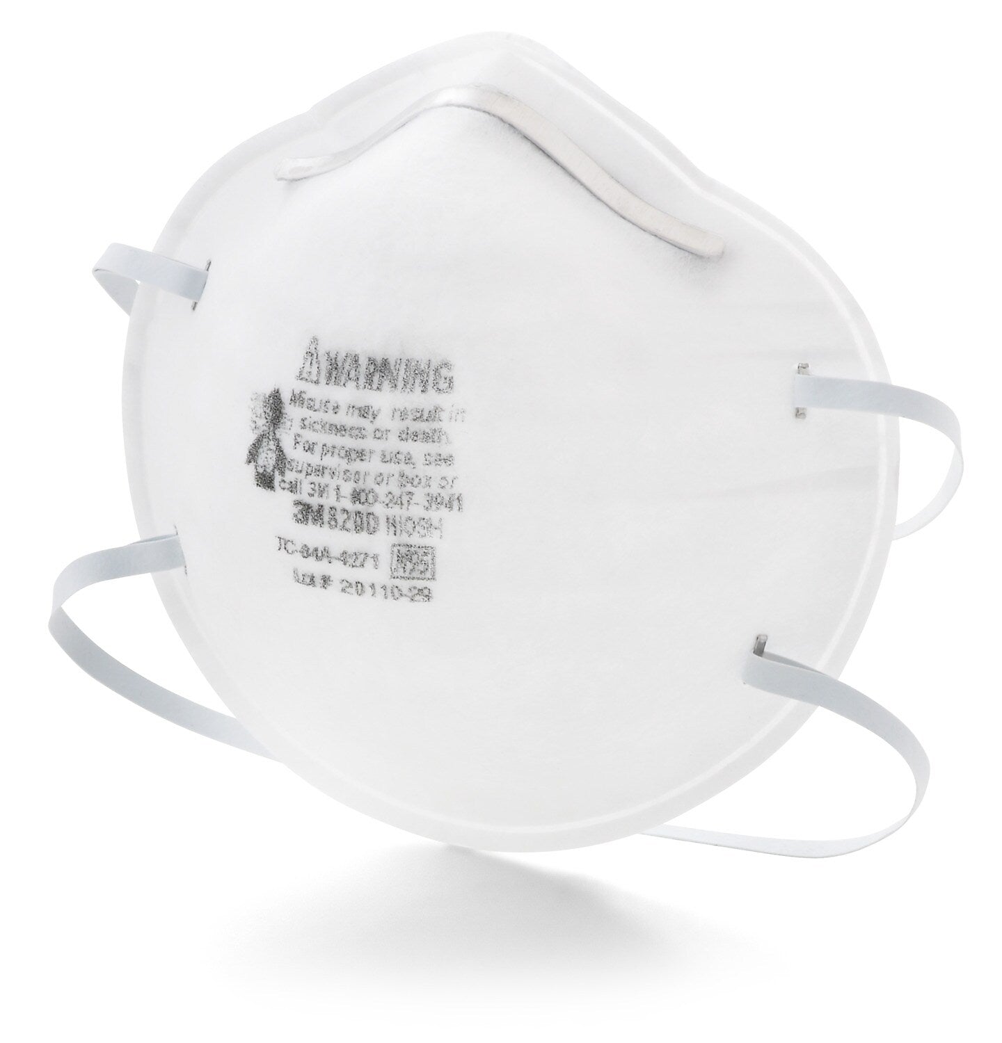3M Disposable Particulate Respirator, N95, 20/Pack (8200)