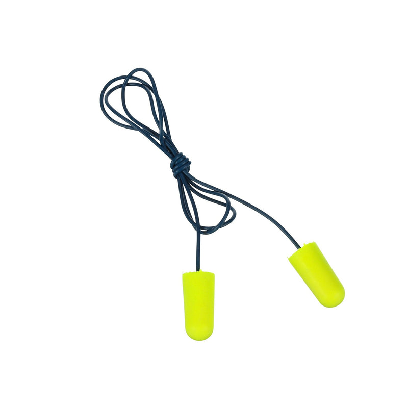 3M E-A-Rsoft Metal Detectable Corded Earplugs, 32 dB, Yellow, 200/Box (311-4106)