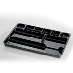 Officemate 9-Compartment Plastic Drawer Organizer, Black (OIC26032)