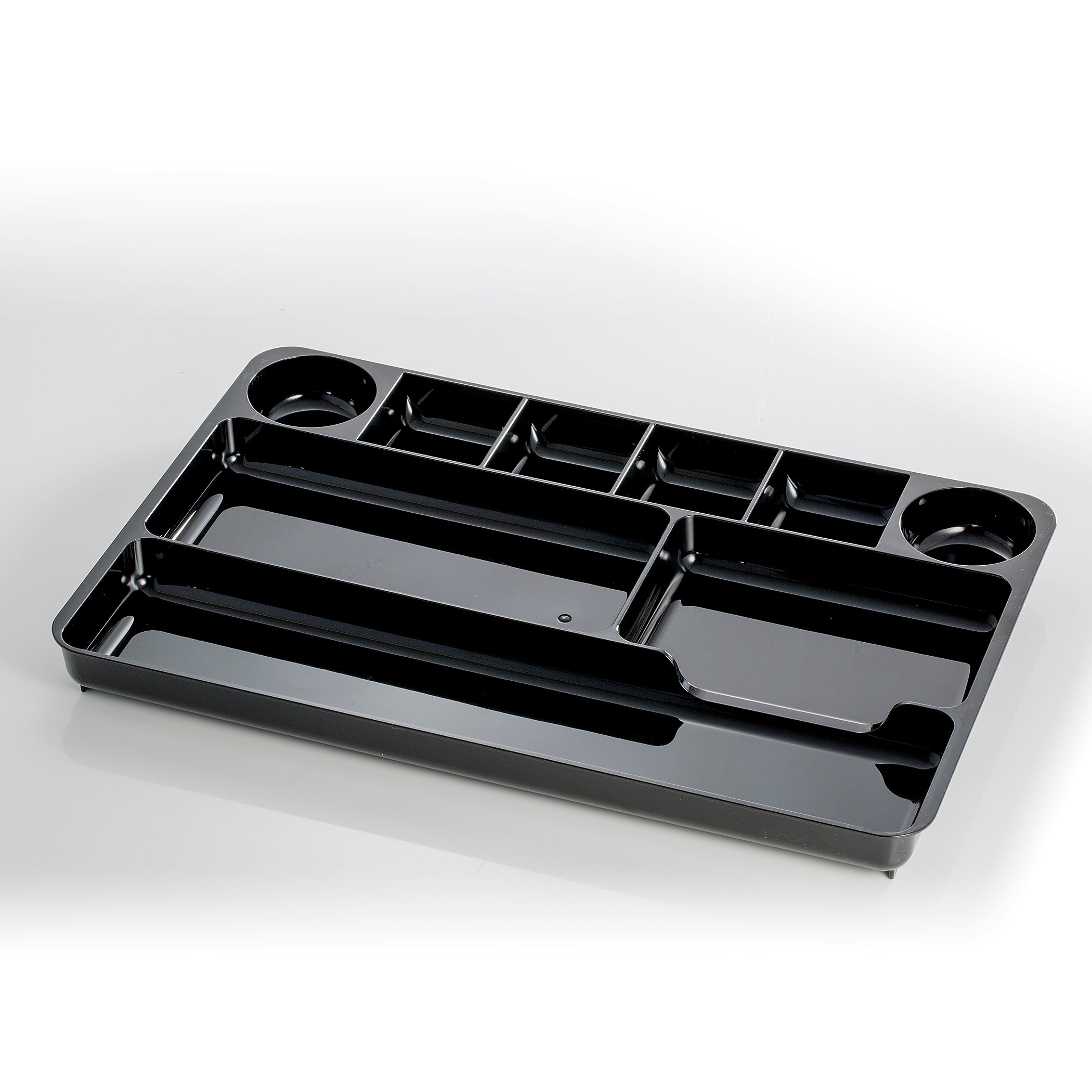 Officemate 9-Compartment Plastic Drawer Organizer, Black (OIC26032)