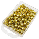 JAM Paper Colored Map Tacks, Gold, 2 Packs of 100 (22432213A)
