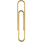 JAM Paper Jumbo Paper Clips, 2" Capacity, Gold, 75 Clips/Pack, 2/Pack (21832060a)