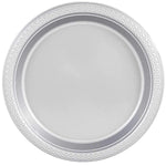 JAM Paper 9" Plastic Plates, Silver, 200 Plates/Box (255325375B)